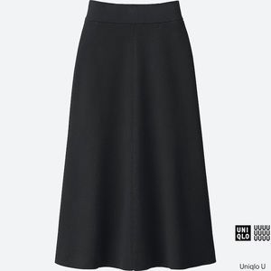 WOMEN U MILANO RIBBED A-LINE SKIRT